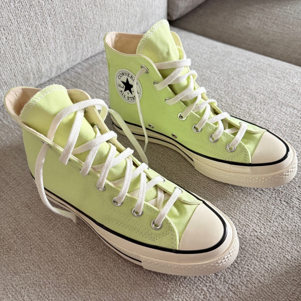 Men’s Converse Chuck Taylor 70 High Top Canvas sneaker NWT W8 M6 Lime green 🍋‍🟩